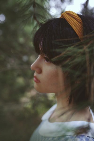 woman in forest